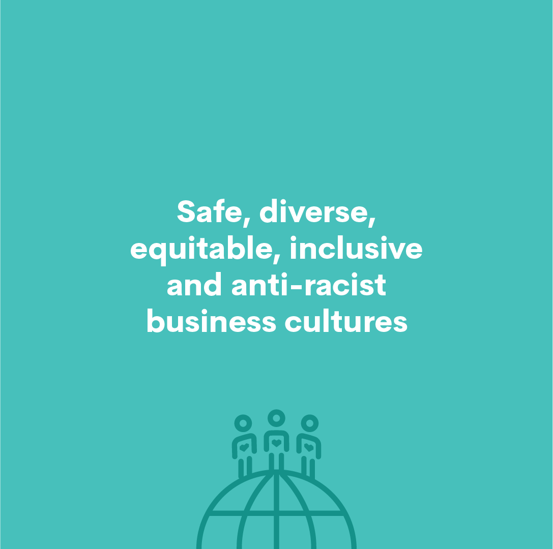 Safe, diverse, equitable, inclusive and anti-racist business cultures