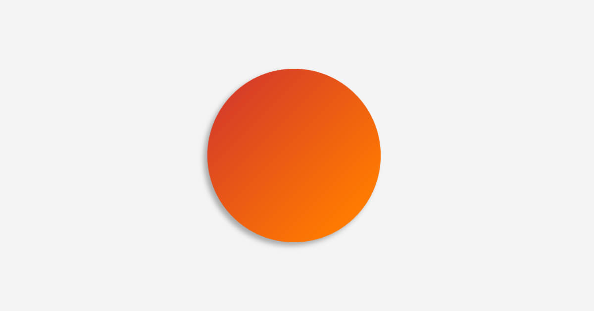 a circle shape filled with a red to orange gradient