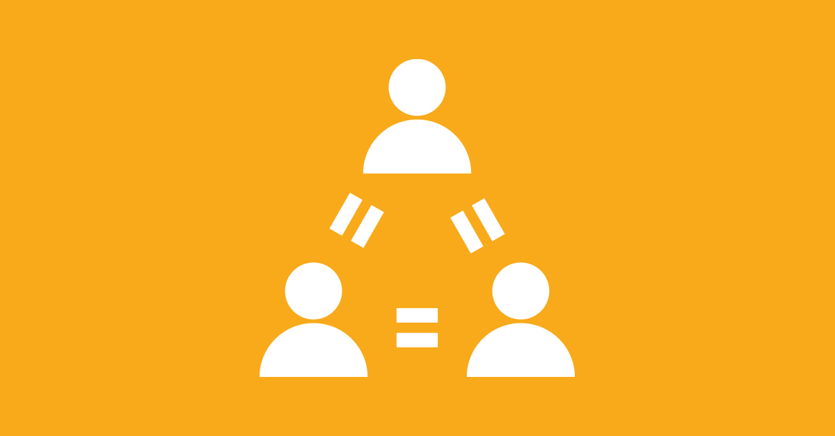 Four white icons representing each bold step in the strategic plan on a yellow background as an animated gif.