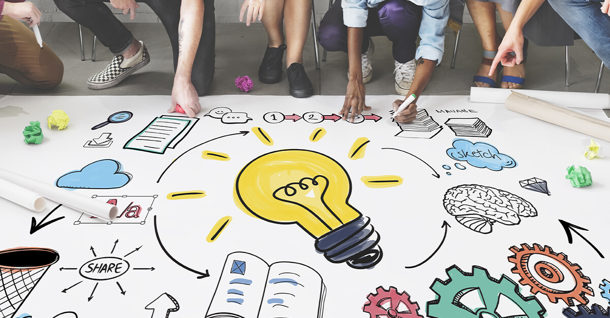 Project management strategy process planning concept